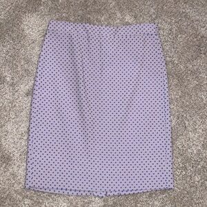 J.Crew- Pencil skirt- Gray with Blue dots- Sz 0